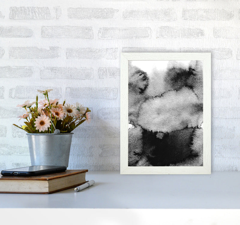 Majestic Monochrome Watercolour 14 Art Print by Pixy Paper A4 Oak Frame
