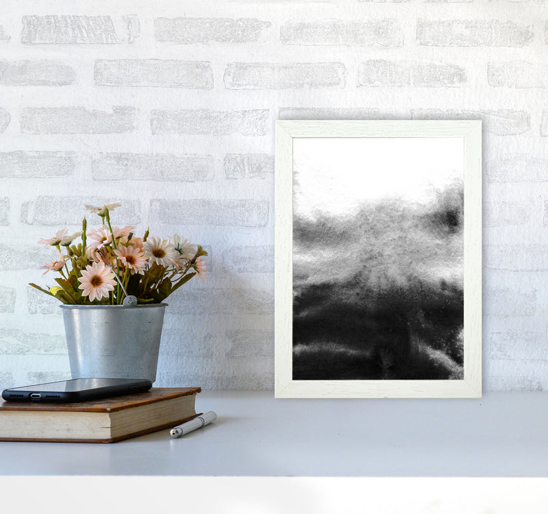 Majestic Monochrome Watercolour 19 Art Print by Pixy Paper A4 Oak Frame
