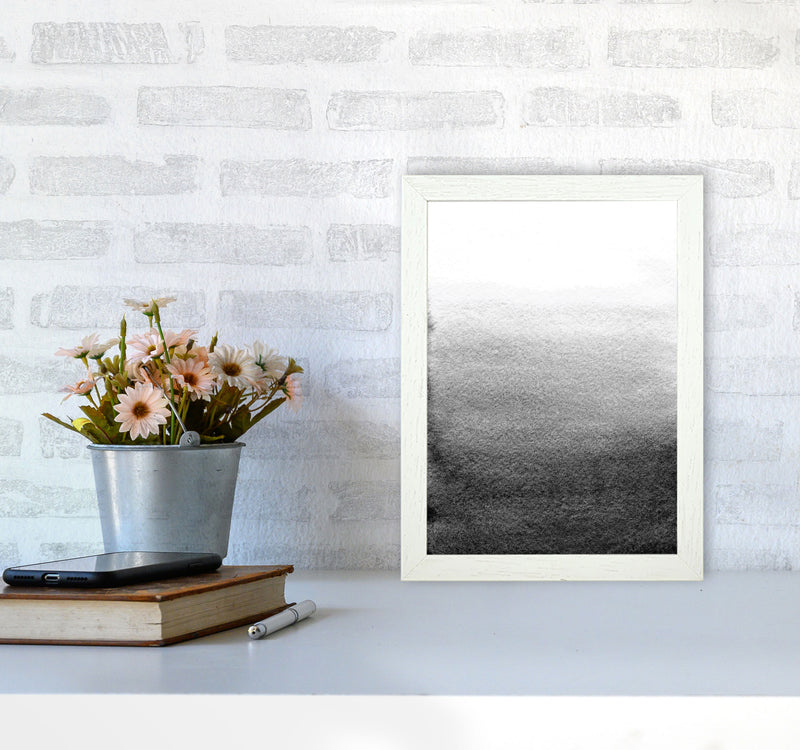 Majestic Monochrome Watercolour 13 Art Print by Pixy Paper A4 Oak Frame