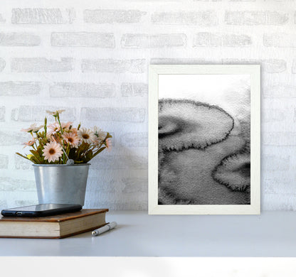 Majestic Monochrome Watercolour 15 Art Print by Pixy Paper A4 Oak Frame