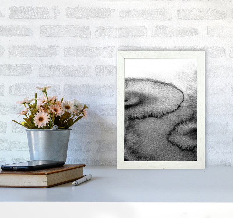 Majestic Monochrome Watercolour 15 Art Print by Pixy Paper A4 Oak Frame