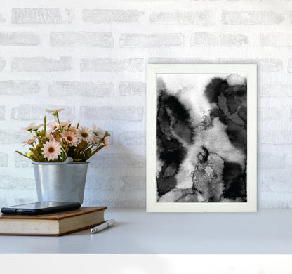 Majestic Monochrome Watercolour 11 Art Print by Pixy Paper A4 Oak Frame