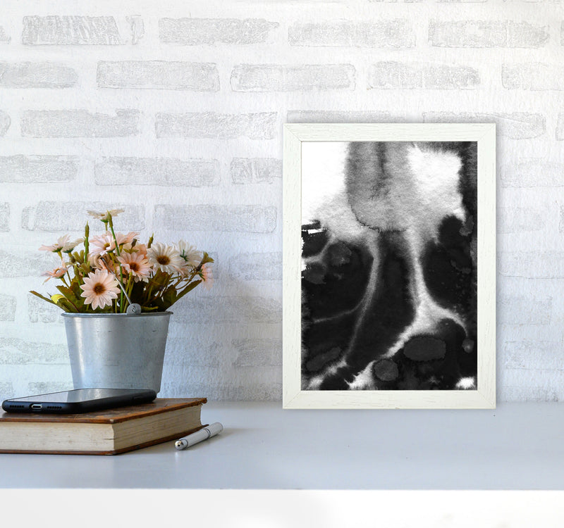 Majestic Monochrome Watercolour 20 Art Print by Pixy Paper A4 Oak Frame
