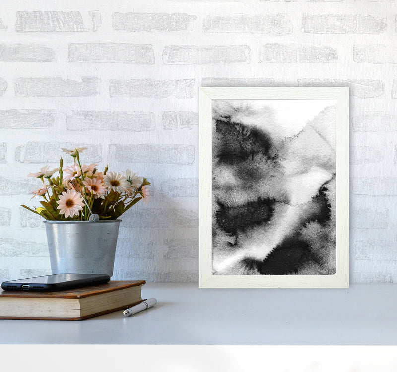 Majestic Monochrome Watercolour 03 Art Print by Pixy Paper A4 Oak Frame