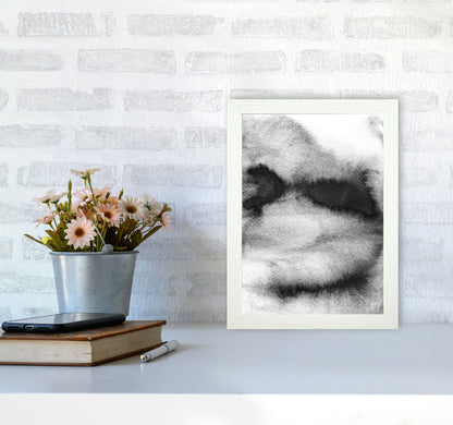 Majestic Monochrome Watercolour 08 Art Print by Pixy Paper A4 Oak Frame