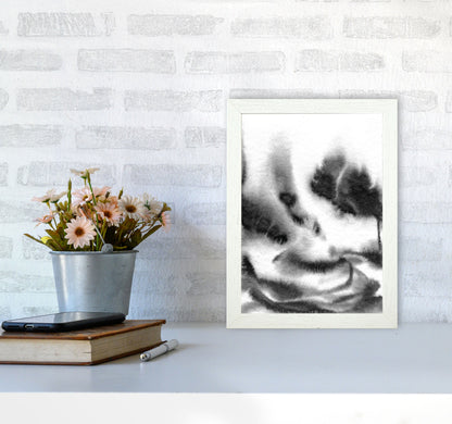 Majestic Monochrome Watercolour 06 Art Print by Pixy Paper A4 Oak Frame