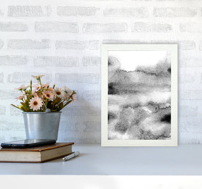Majestic Monochrome Watercolour 04 Art Print by Pixy Paper A4 Oak Frame