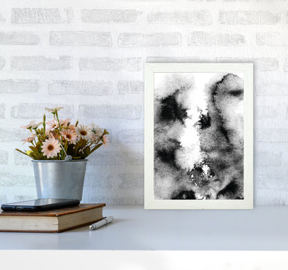 Majestic Monochrome Watercolour 10 Art Print by Pixy Paper A4 Oak Frame