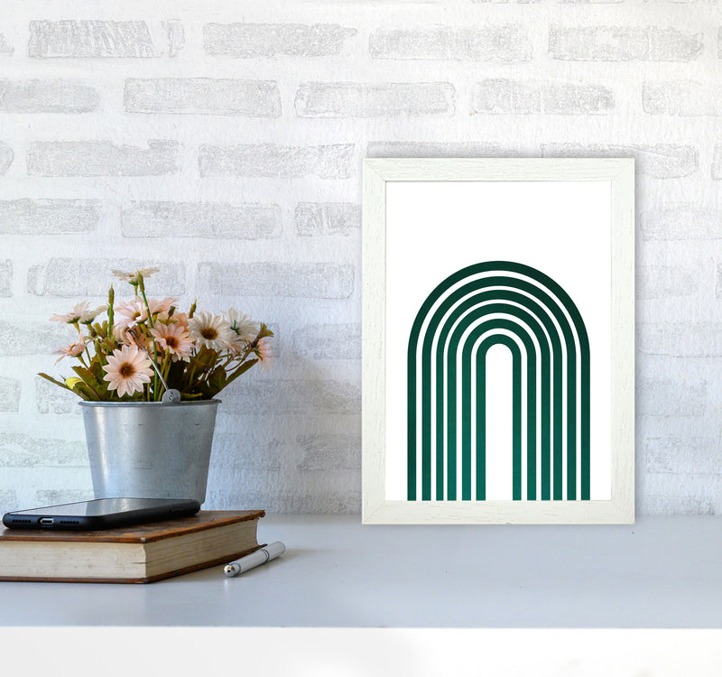 Rainbow emerald Art Print by Pixy Paper A4 Oak Frame