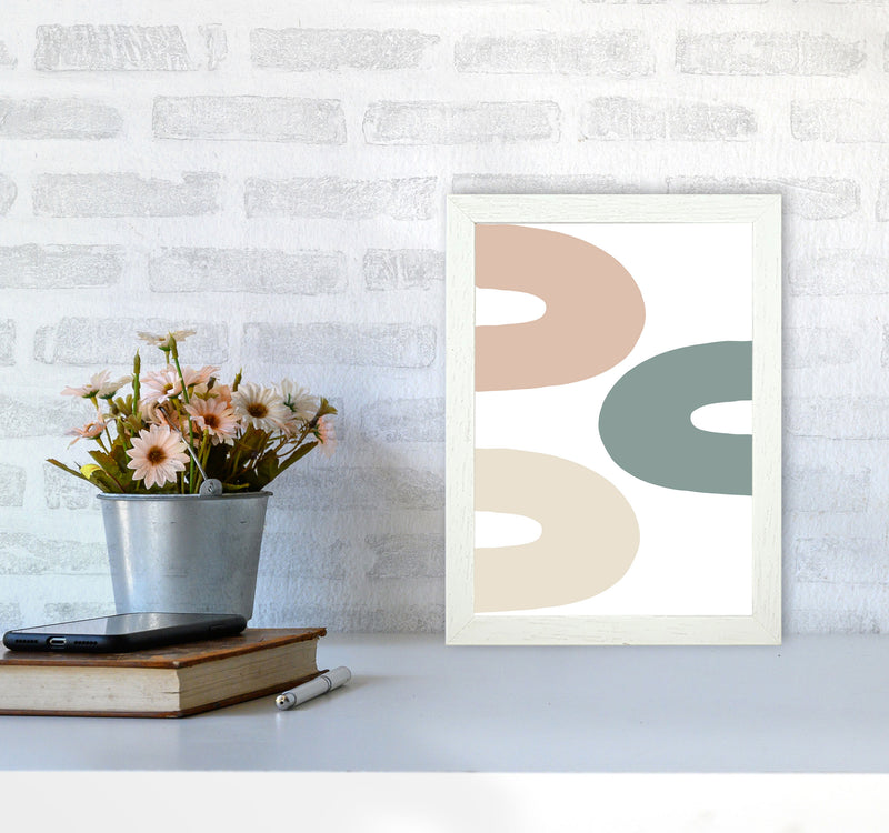 Inspired Three Rainbows Art Print by Pixy Paper A4 Oak Frame