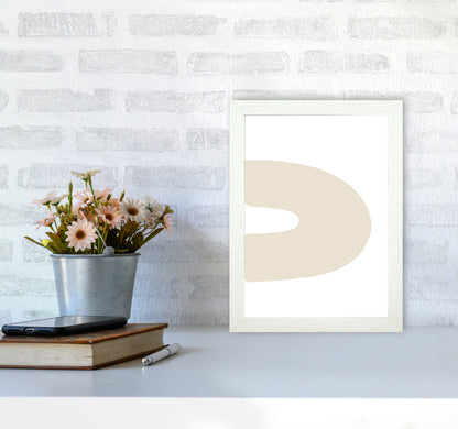 Inspired Side Beige Rainbow Art Print by Pixy Paper A4 Oak Frame