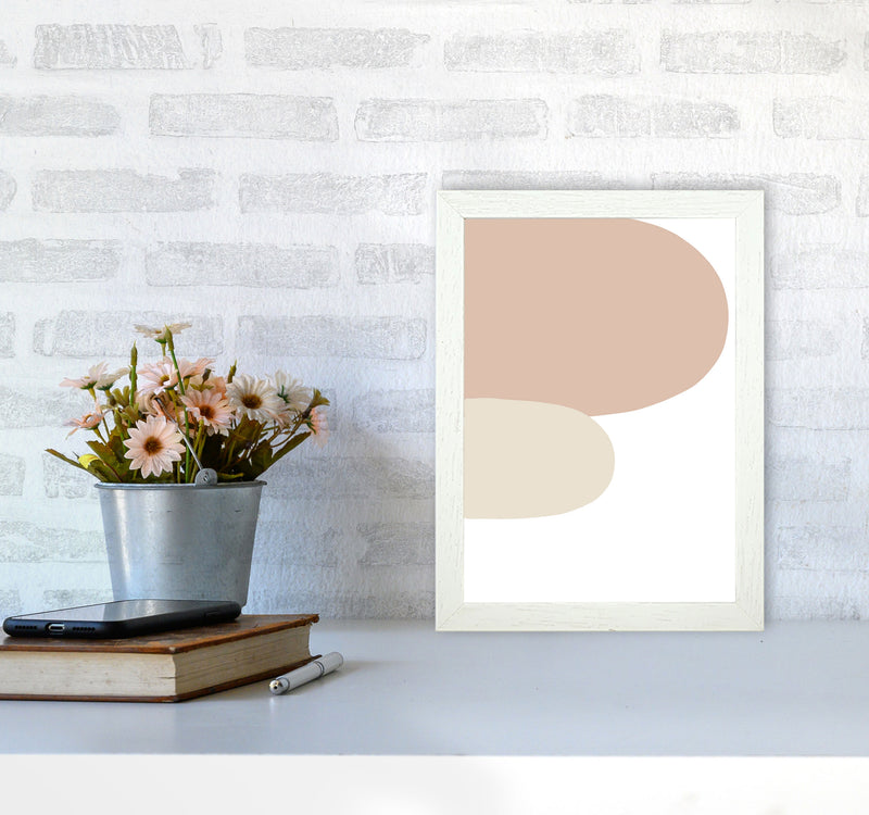 Inspired Side Stones Art Print by Pixy Paper A4 Oak Frame
