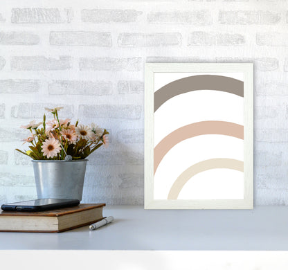 Inspired Rainbow Stripes Art Print by Pixy Paper A4 Oak Frame
