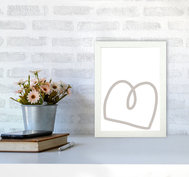 Inspired Stone Line Art Art Print by Pixy Paper A4 Oak Frame