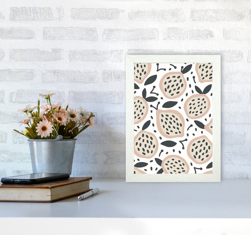 Inspired Fruit Art Print by Pixy Paper A4 Oak Frame
