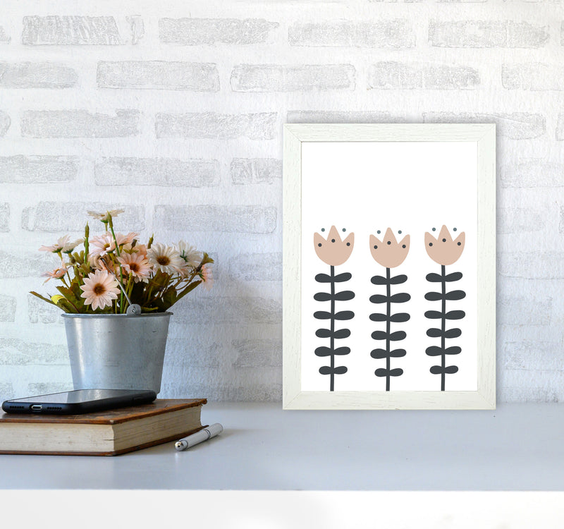 Inspired Flowers Art Print by Pixy Paper A4 Oak Frame