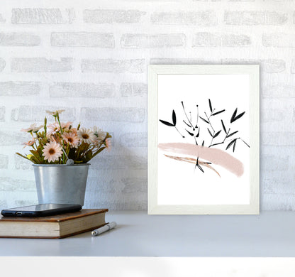 Delicate Floral 06 Art Print by Pixy Paper A4 Oak Frame