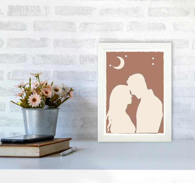 Autumn Lovers abstract Art Print by Pixy Paper A4 Oak Frame