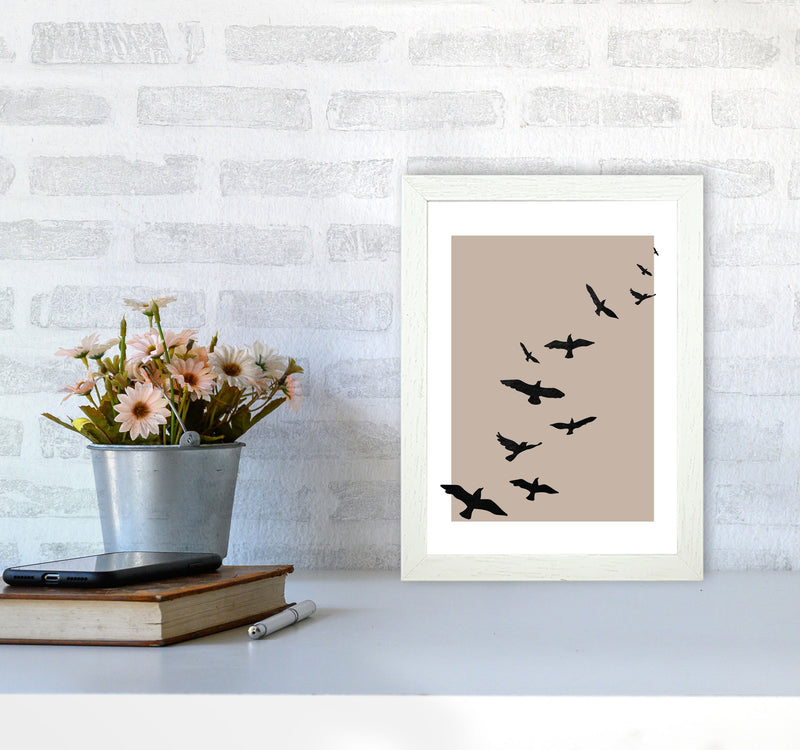 Autumn Skye abstract Art Print by Pixy Paper A4 Oak Frame