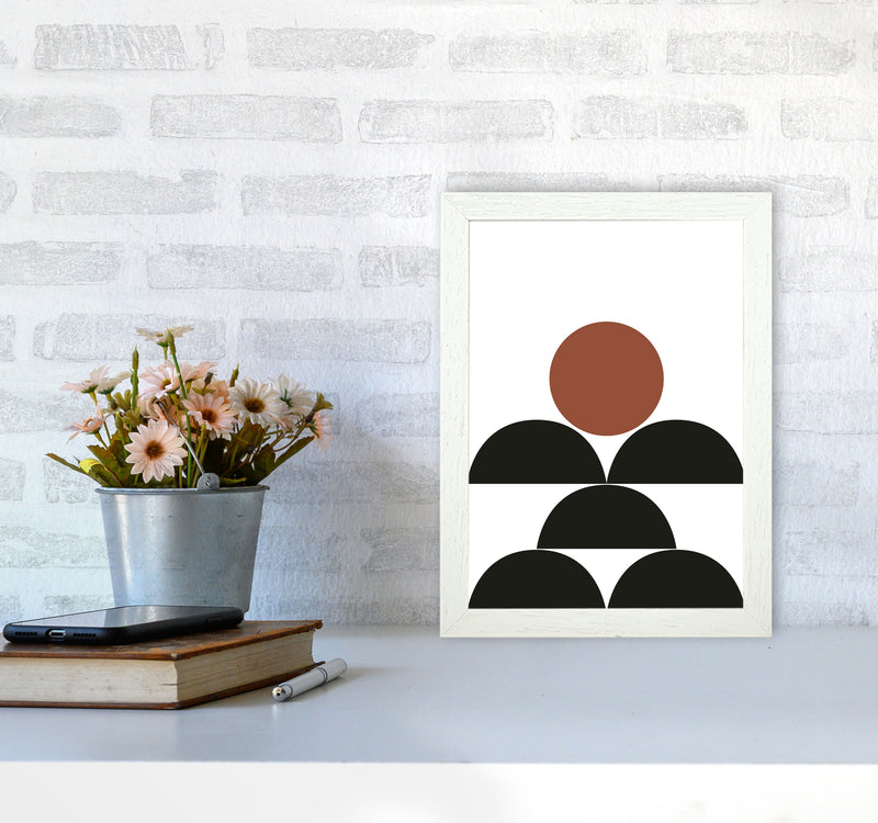 Autumn Jessica abstract Art Print by Pixy Paper A4 Oak Frame