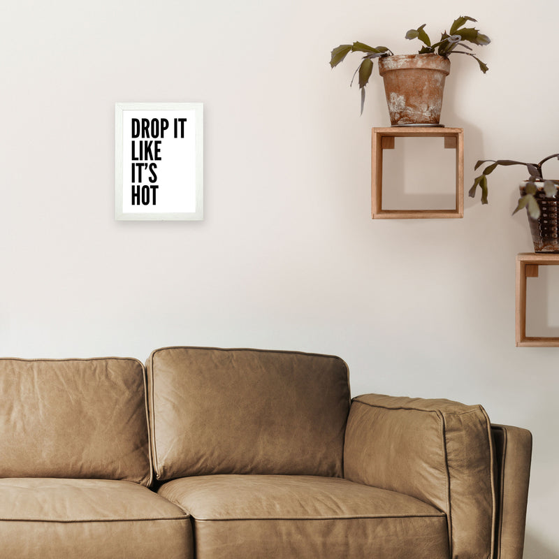 Drop It Like It's Hot Art Print by Pixy Paper A4 Oak Frame
