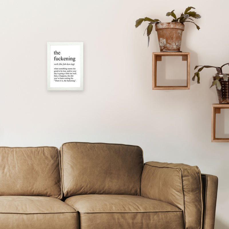 The Fuckening Definition Art Print by Pixy Paper A4 Oak Frame