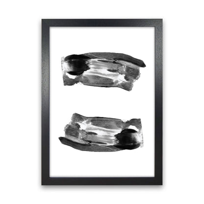 Black Abstract Paint Strokes Modern Print Black Grain