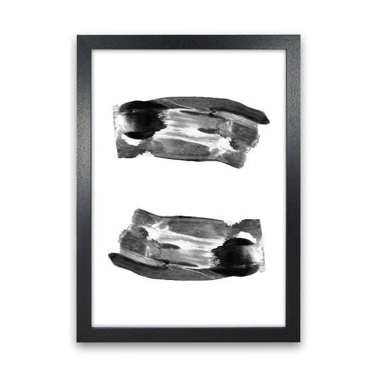 Black Abstract Paint Strokes Modern Print Black Grain