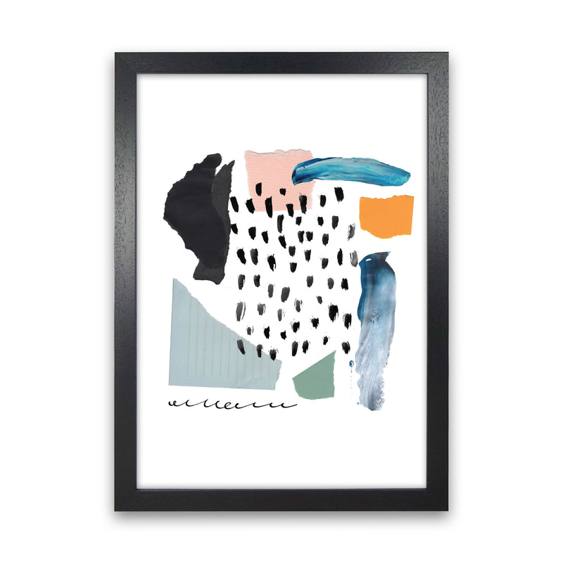 Abstract Shapes Artboard Modern Print Black Grain