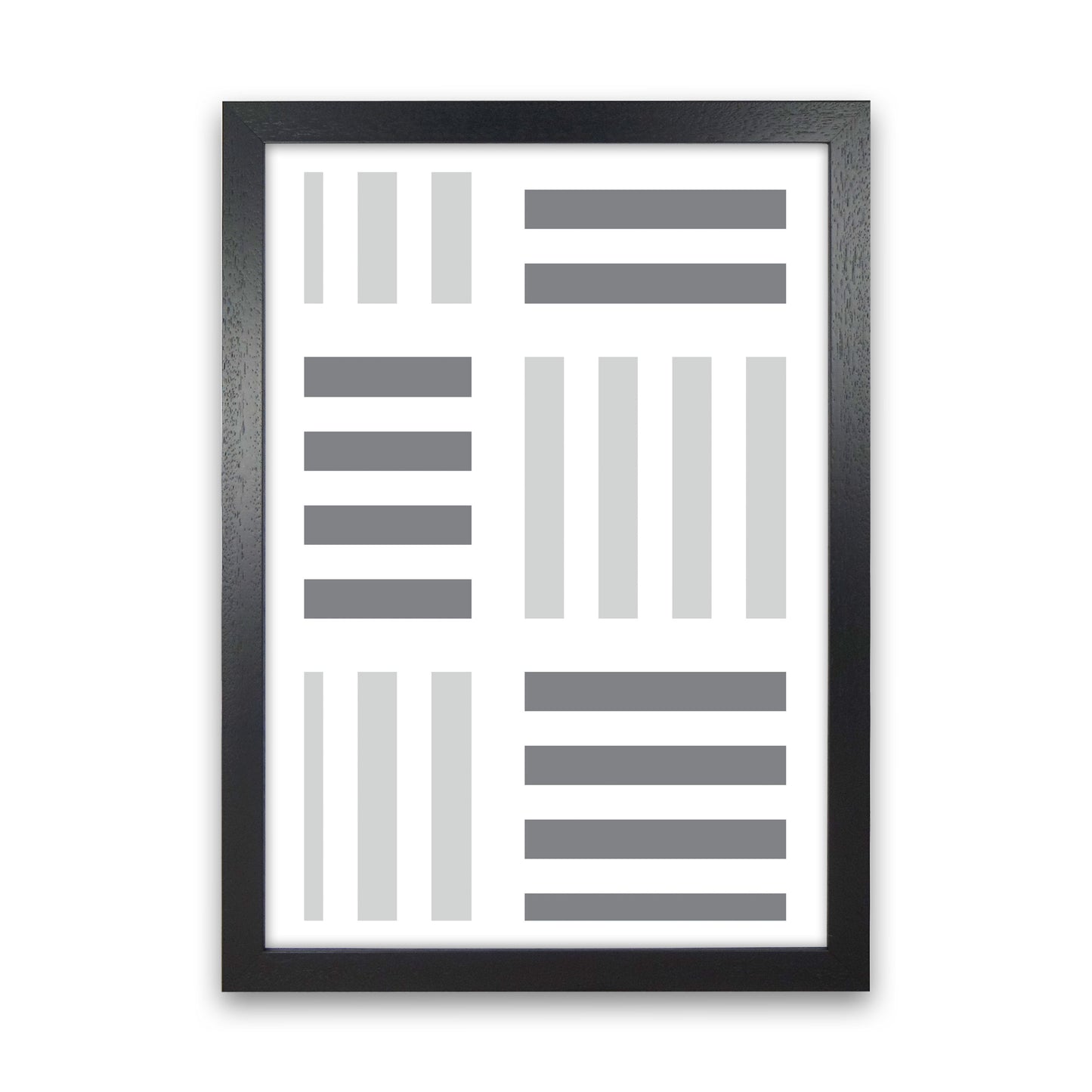 Grey Abstract Patterns 2 Modern Print Black Grain