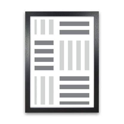 Grey Abstract Patterns 2 Modern Print Black Grain