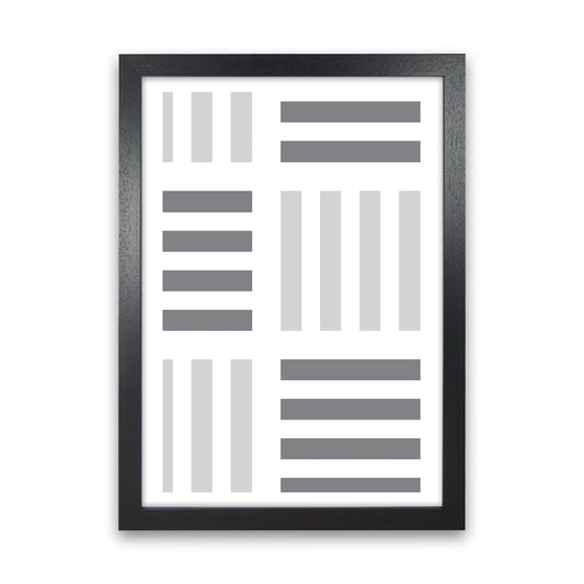 Grey Abstract Patterns 2 Modern Print Black Grain