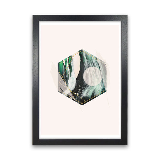 Random Geo Styles 1 Modern Print Black Grain