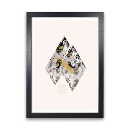 Random Geo Styles 2 Modern Print Black Grain