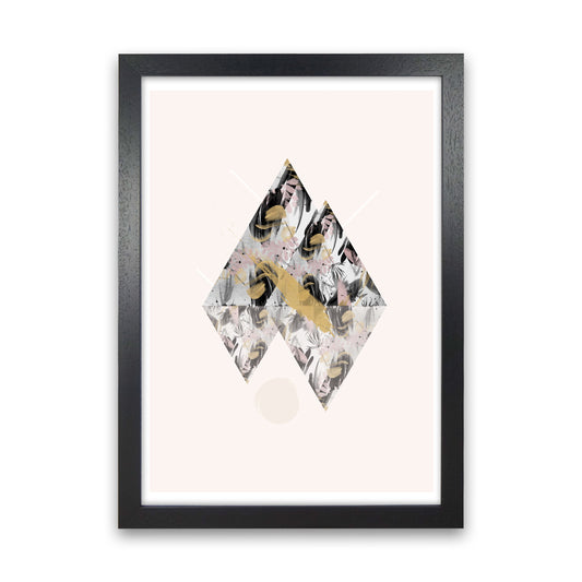 Random Geo Styles 2 Modern Print Black Grain
