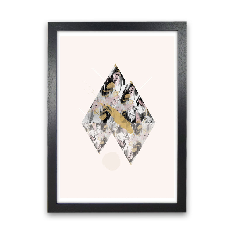 Random Geo Styles 2 Modern Print Black Grain