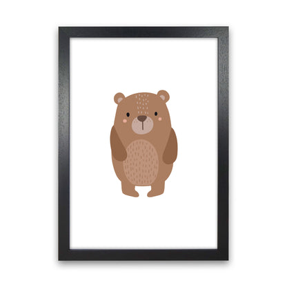 Children&#39;s Animals, Bear Modern Print Black Grain