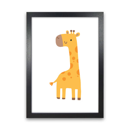 Children&#39;s Animals, Giraffe Modern Print Black Grain