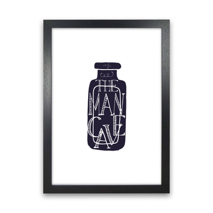 The Man Cave 3 Modern Print, Framed Bathroom Wall Art Black Grain