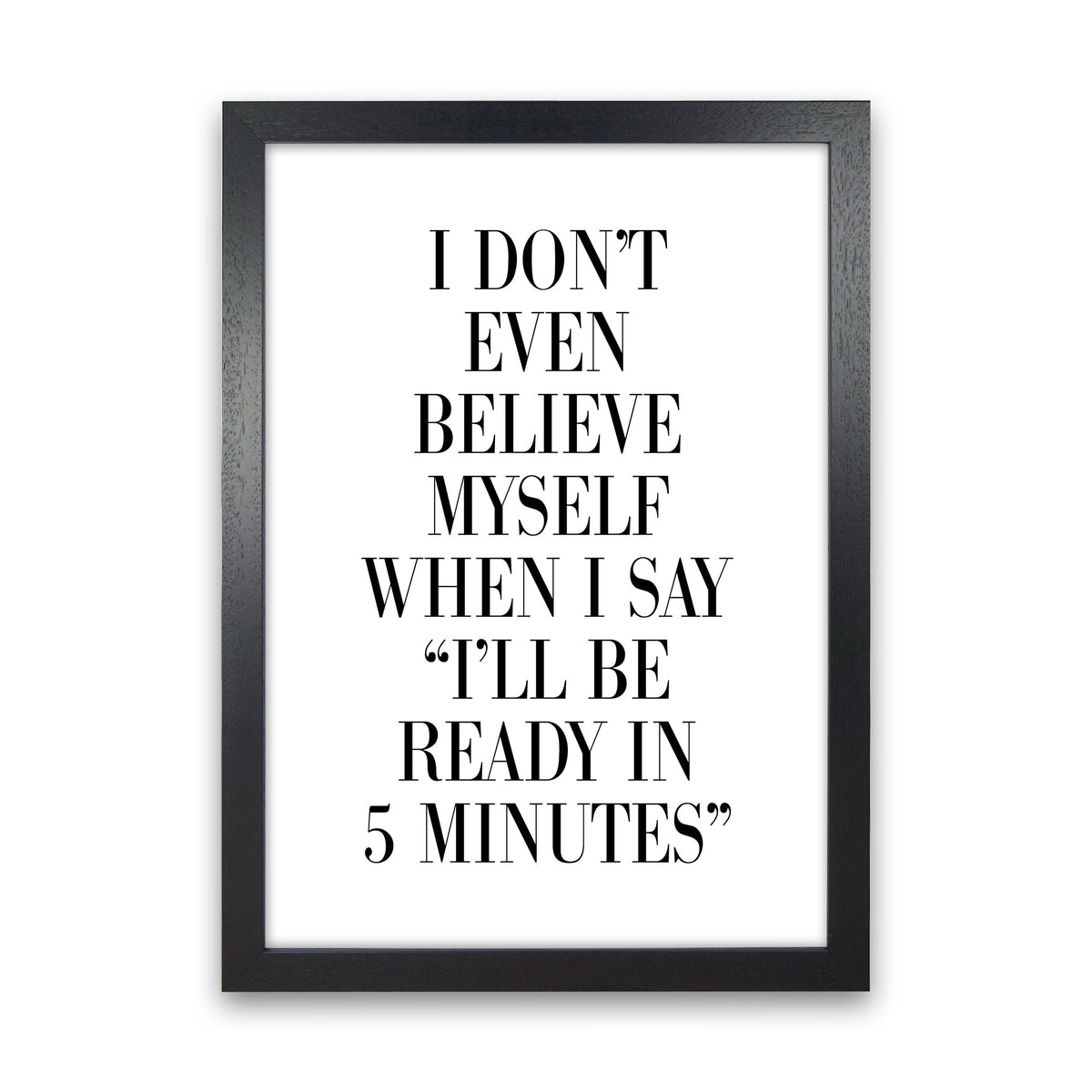 Ready In 5 Minutes Modern Print Black Grain