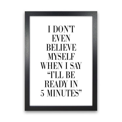 Ready In 5 Minutes Modern Print Black Grain