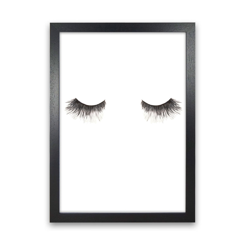 Eyelashes Modern Print Black Grain