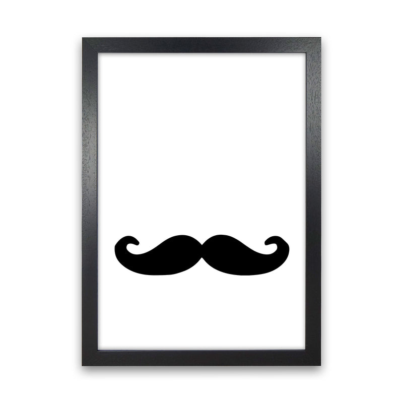 Moustache Modern Print Black Grain