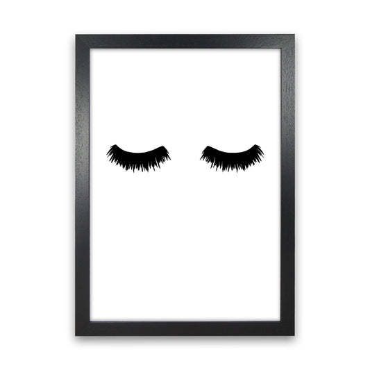 Lashes Modern Print Black Grain