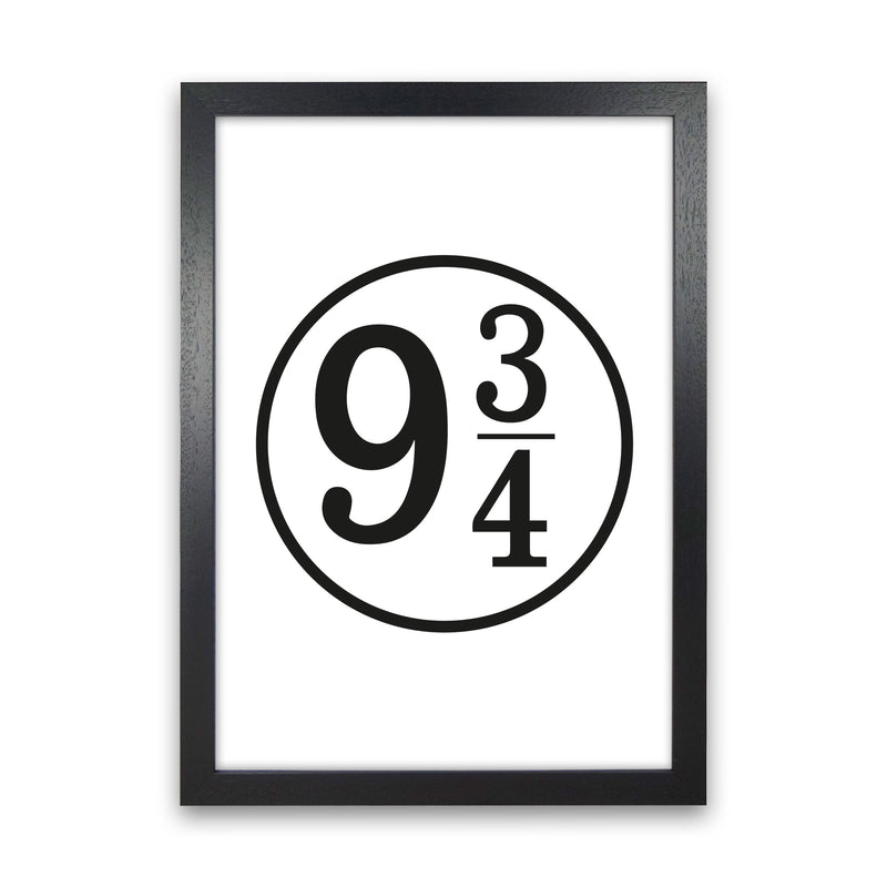 Platform 9 And 3/4 Framed Typography Wall Art Print Black Grain