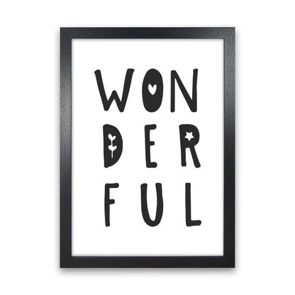 Wonderful Black Framed Nursey Wall Art Print Black Grain