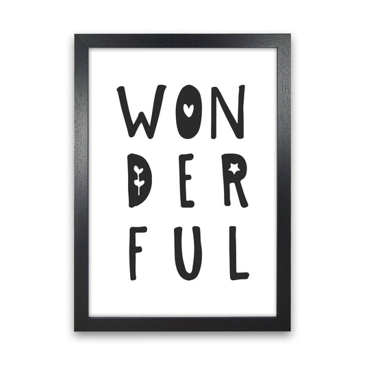 Wonderful Black Framed Nursey Wall Art Print Black Grain