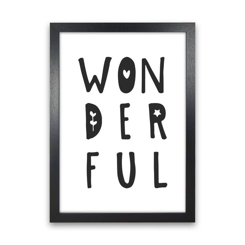 Wonderful Black Framed Nursey Wall Art Print Black Grain