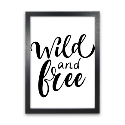 Wild And Free Modern Print Black Grain