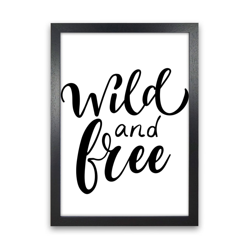 Wild And Free Modern Print Black Grain